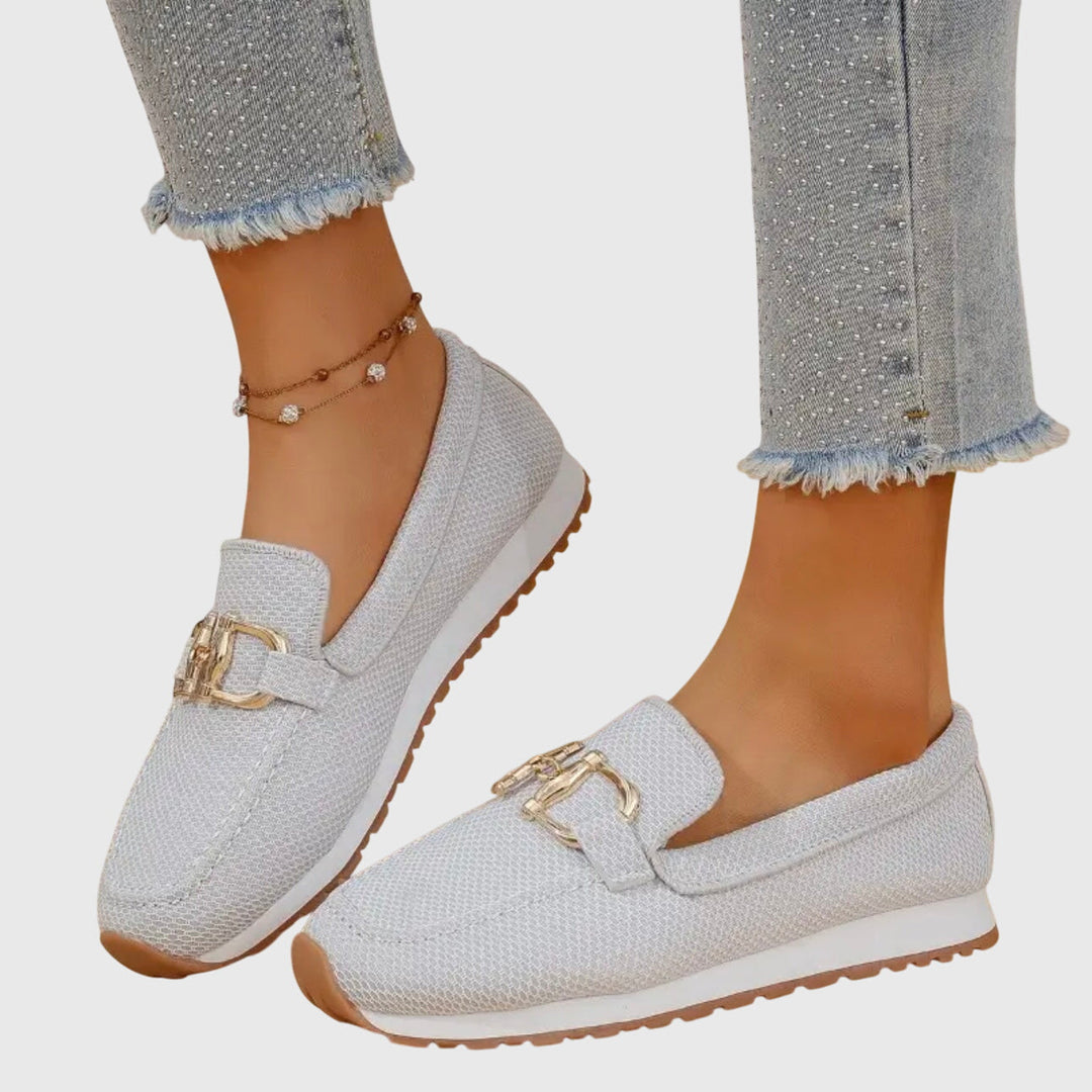 Weronika | Sneakersy damskie wsuwane z ozdobnym detalem