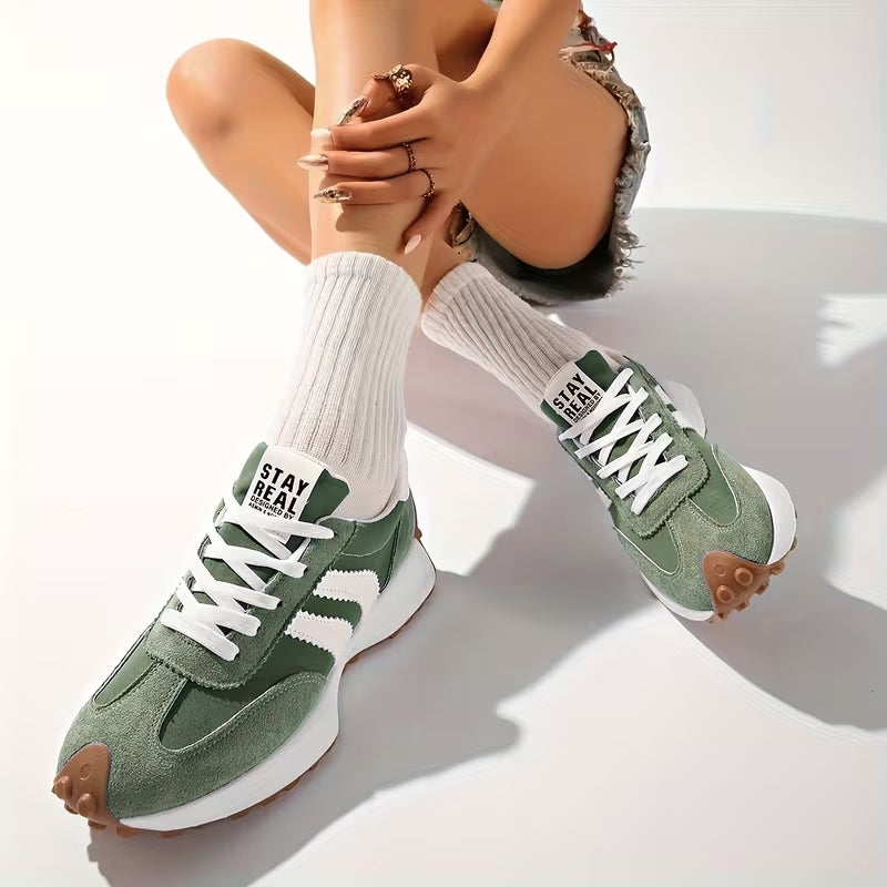 Karolina | Sneakersy Damskie Na Platformie Z Sznurowaniem