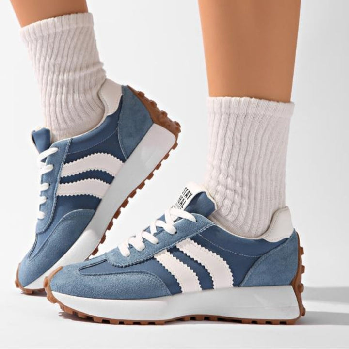Karolina | Sneakersy Damskie Na Platformie Z Sznurowaniem