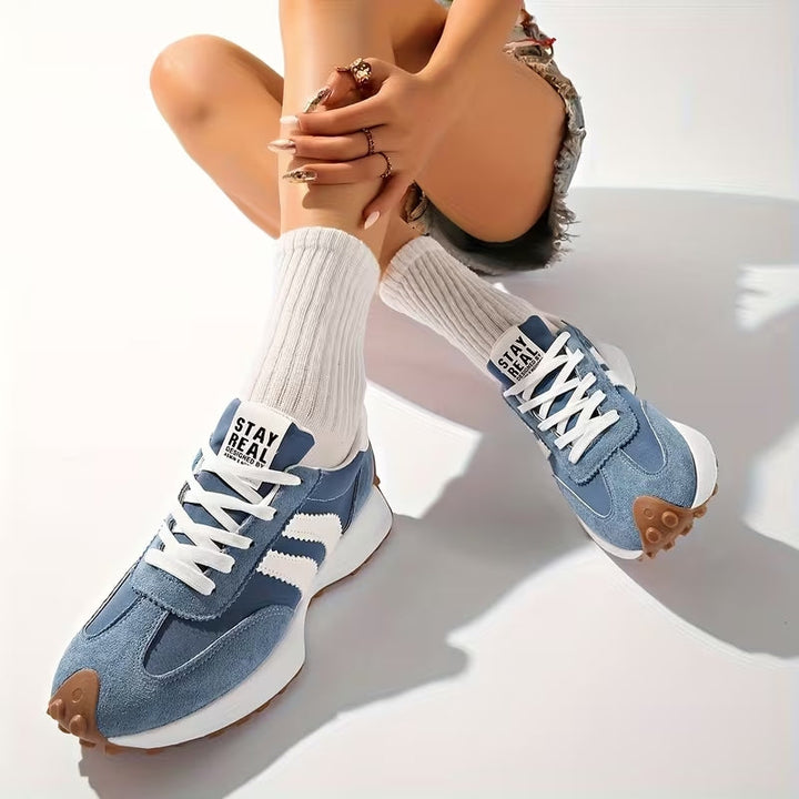 Karolina | Sneakersy Damskie Na Platformie Z Sznurowaniem