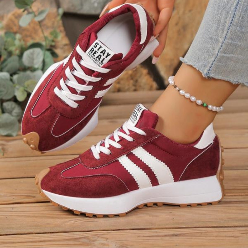Karolina | Sneakersy Damskie Na Platformie Z Sznurowaniem
