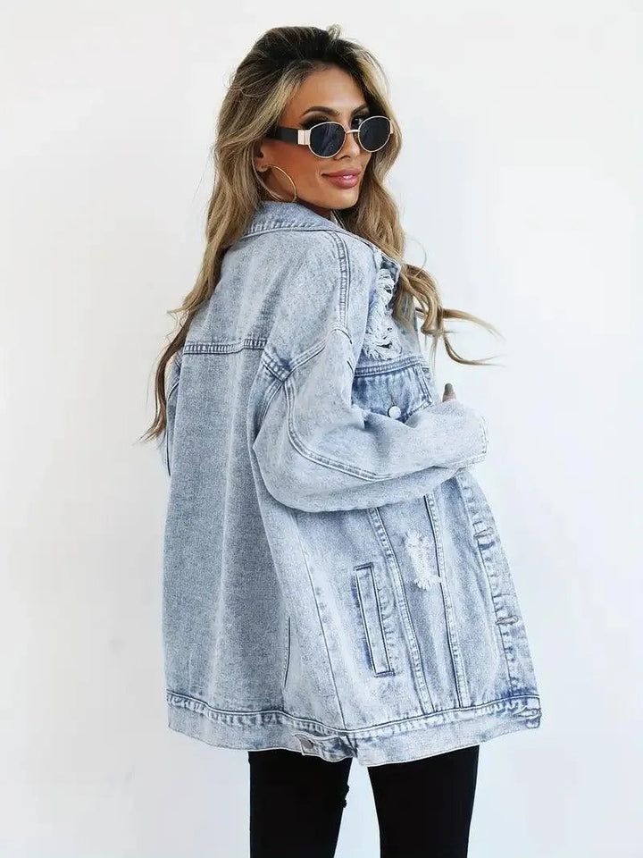 Dominika | Oversize Kurtka Jeansowa Vintage