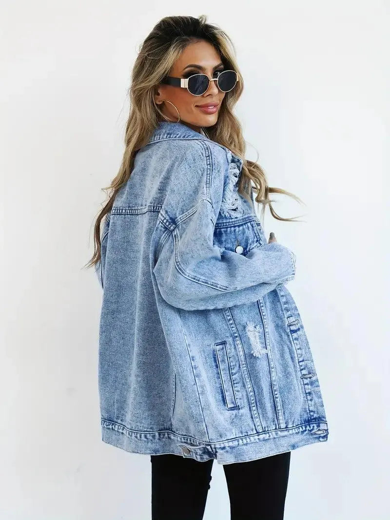 Dominika | Oversize Kurtka Jeansowa Vintage
