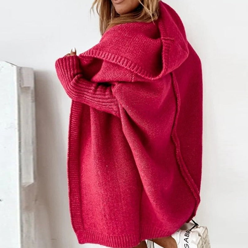 Dorota | Kardigan Damski Oversized Z Kapturem