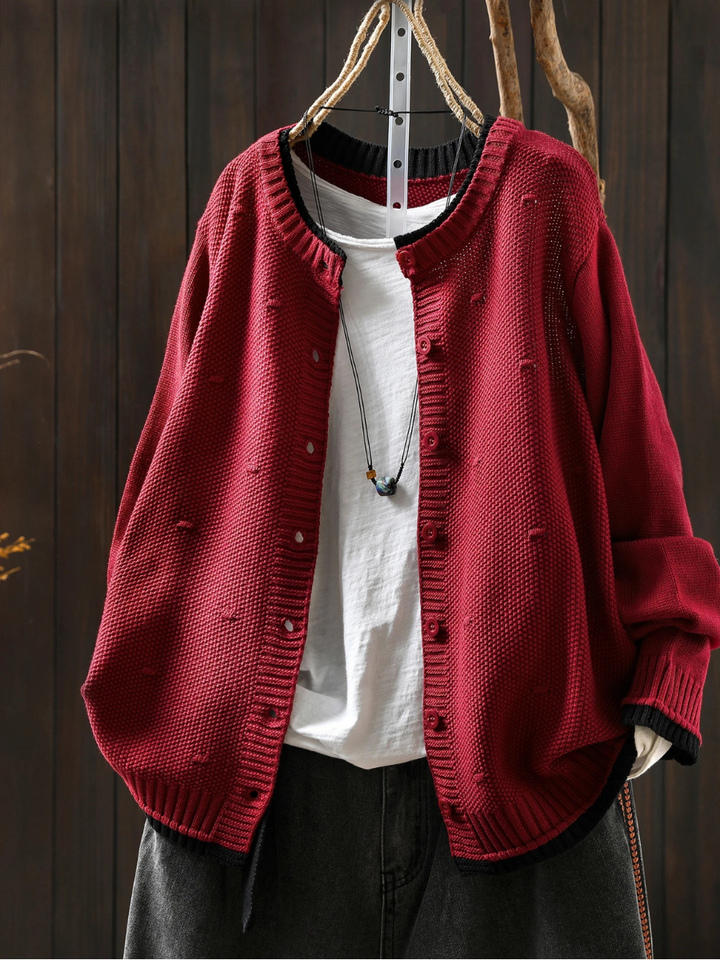 Dorota | Kardigan damski oversize z guzikami