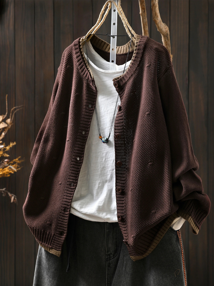 Dorota | Kardigan damski oversize z guzikami