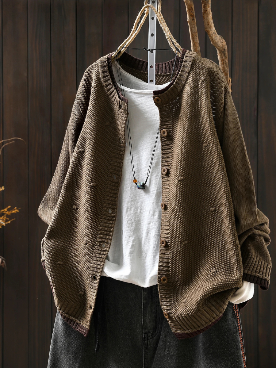Dorota | Kardigan damski oversize z guzikami