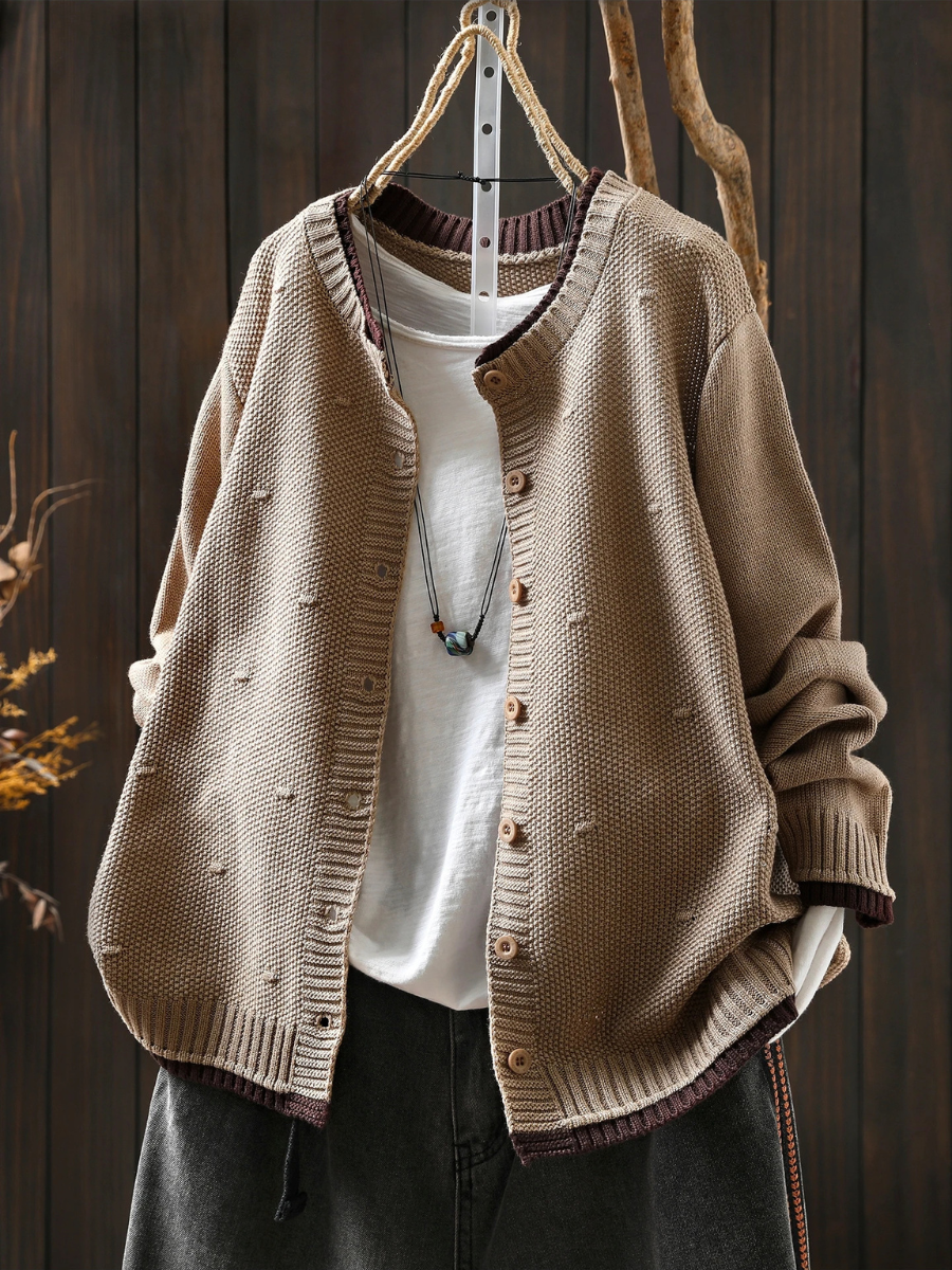 Dorota | Kardigan damski oversize z guzikami