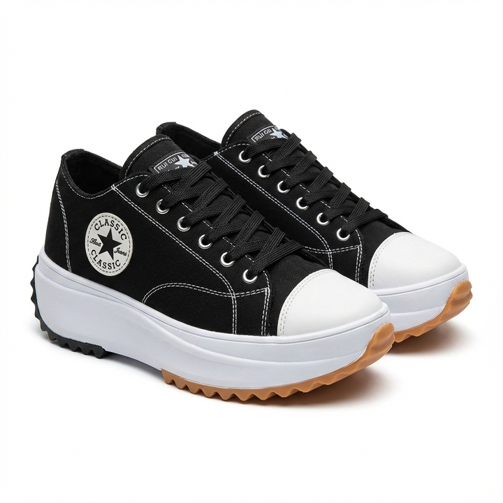 Natalia | Sneakersy Damskie Na Platformie Na Sznurówki Casualowe