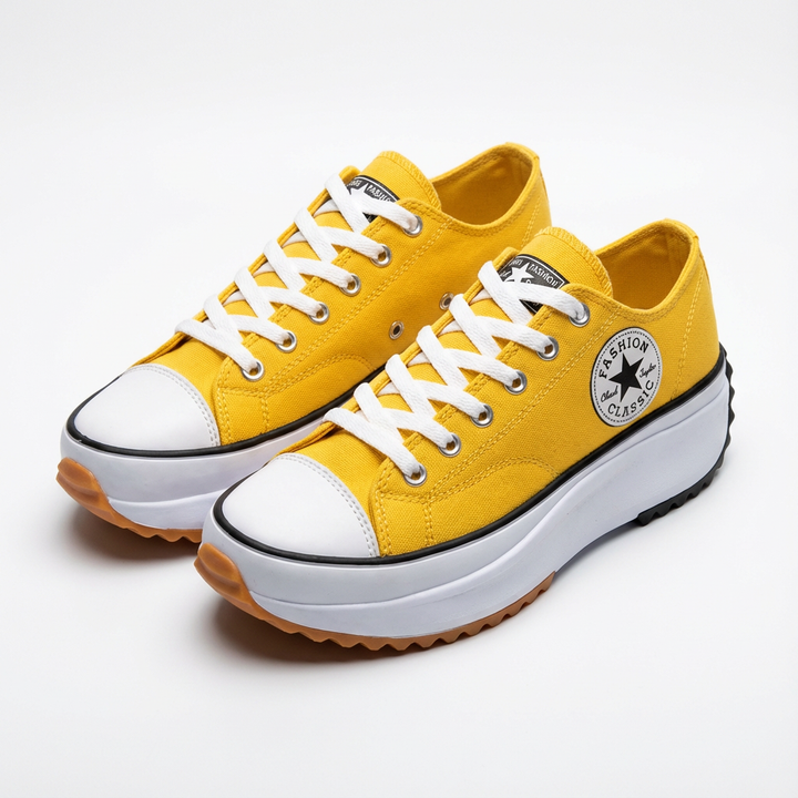 Natalia | Sneakersy Damskie Na Platformie Na Sznurówki Casualowe