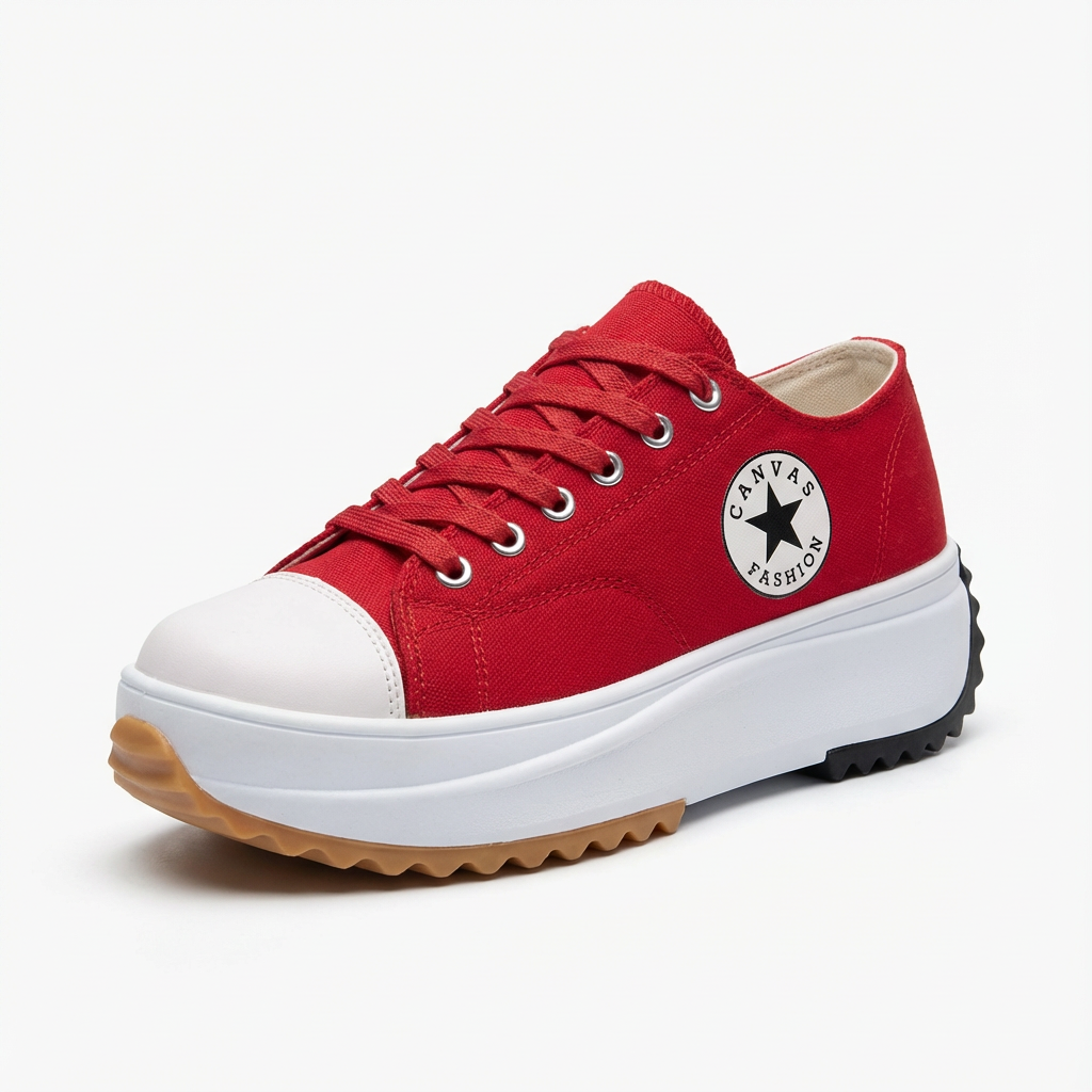 Natalia | Sneakersy Damskie Na Platformie Na Sznurówki Casualowe
