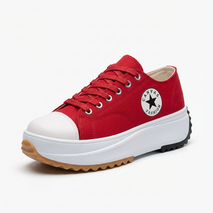 Natalia | Sneakersy Damskie Na Platformie Na Sznurówki Casualowe