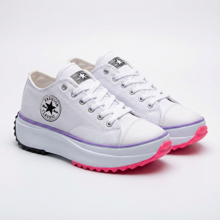 Natalia | Sneakersy Damskie Na Platformie Na Sznurówki Casualowe
