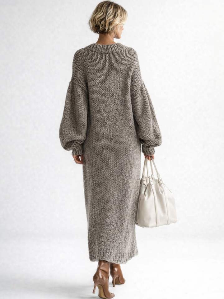 Weronika | Sukienka damska maxi Oversize z Długim Rękawem