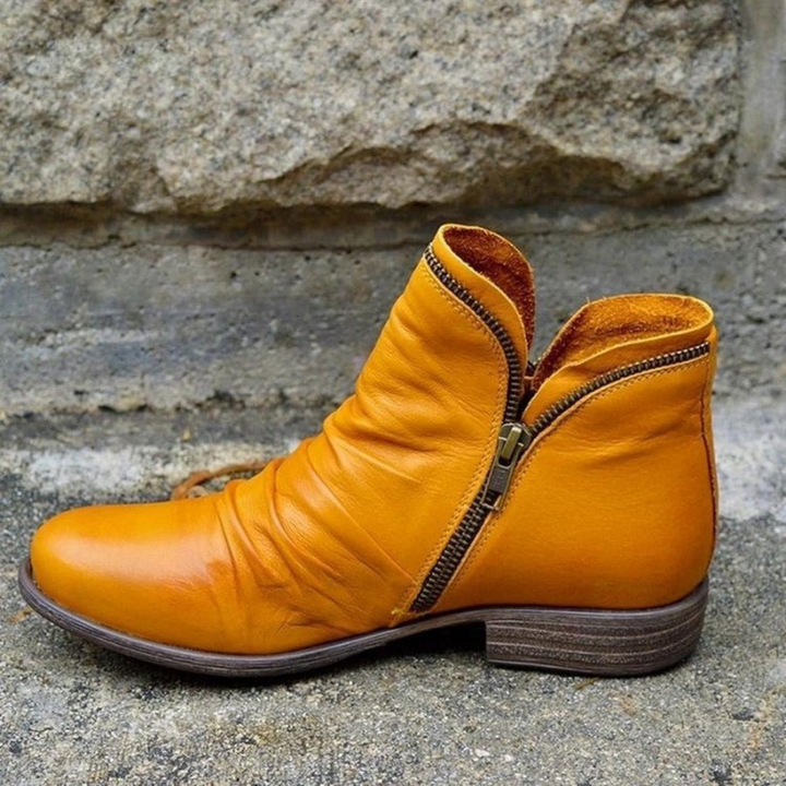 Grażyna | Botki Damskie Z Szerokim Fasonem I Obcasem 4 cm