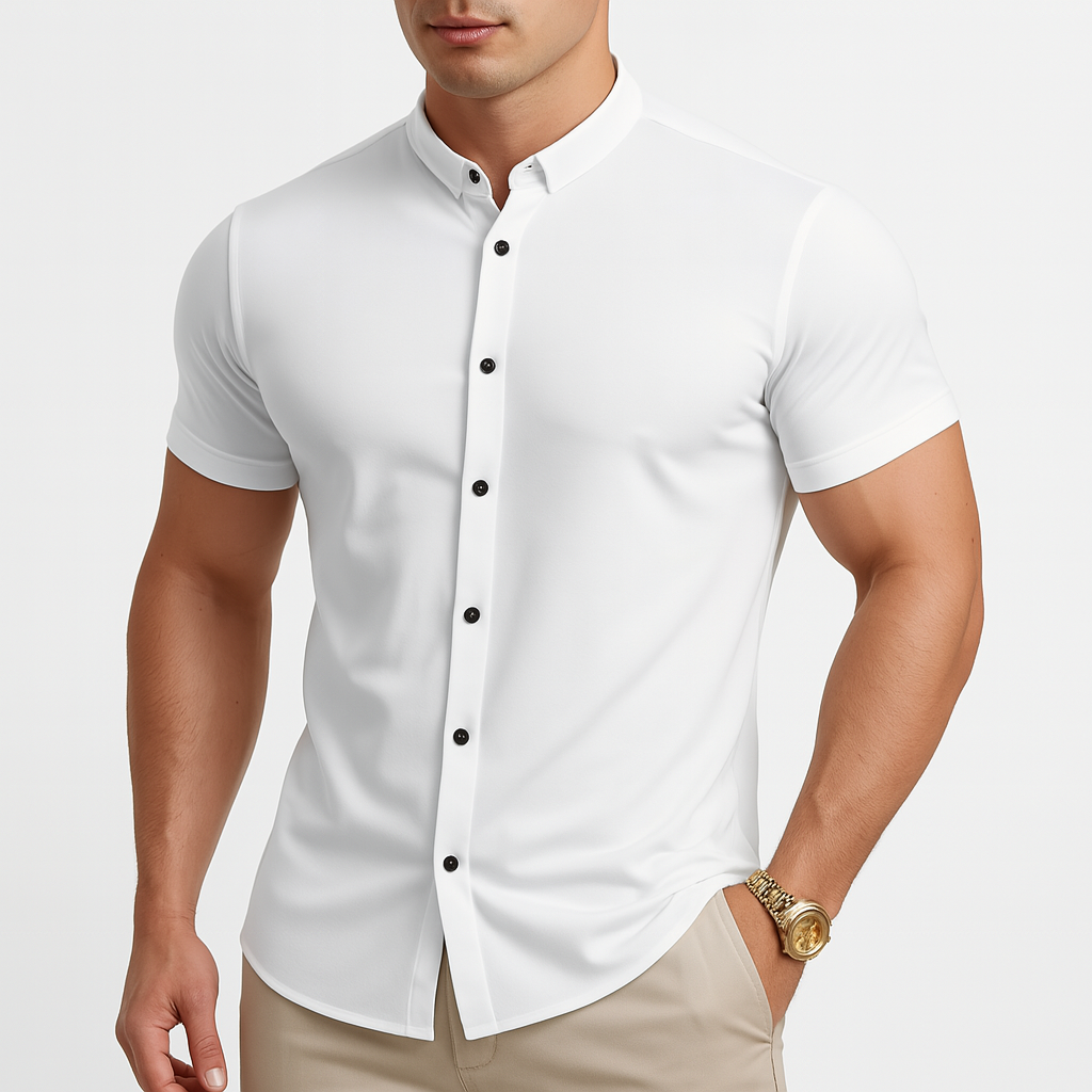 Tomasz | Koszula Męska Krótki Rękaw Slim Fit