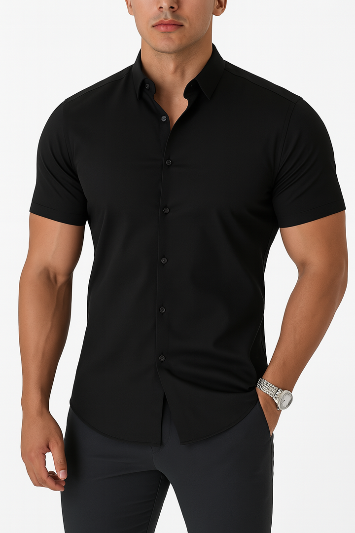 Tomasz | Koszula Męska Krótki Rękaw Slim Fit