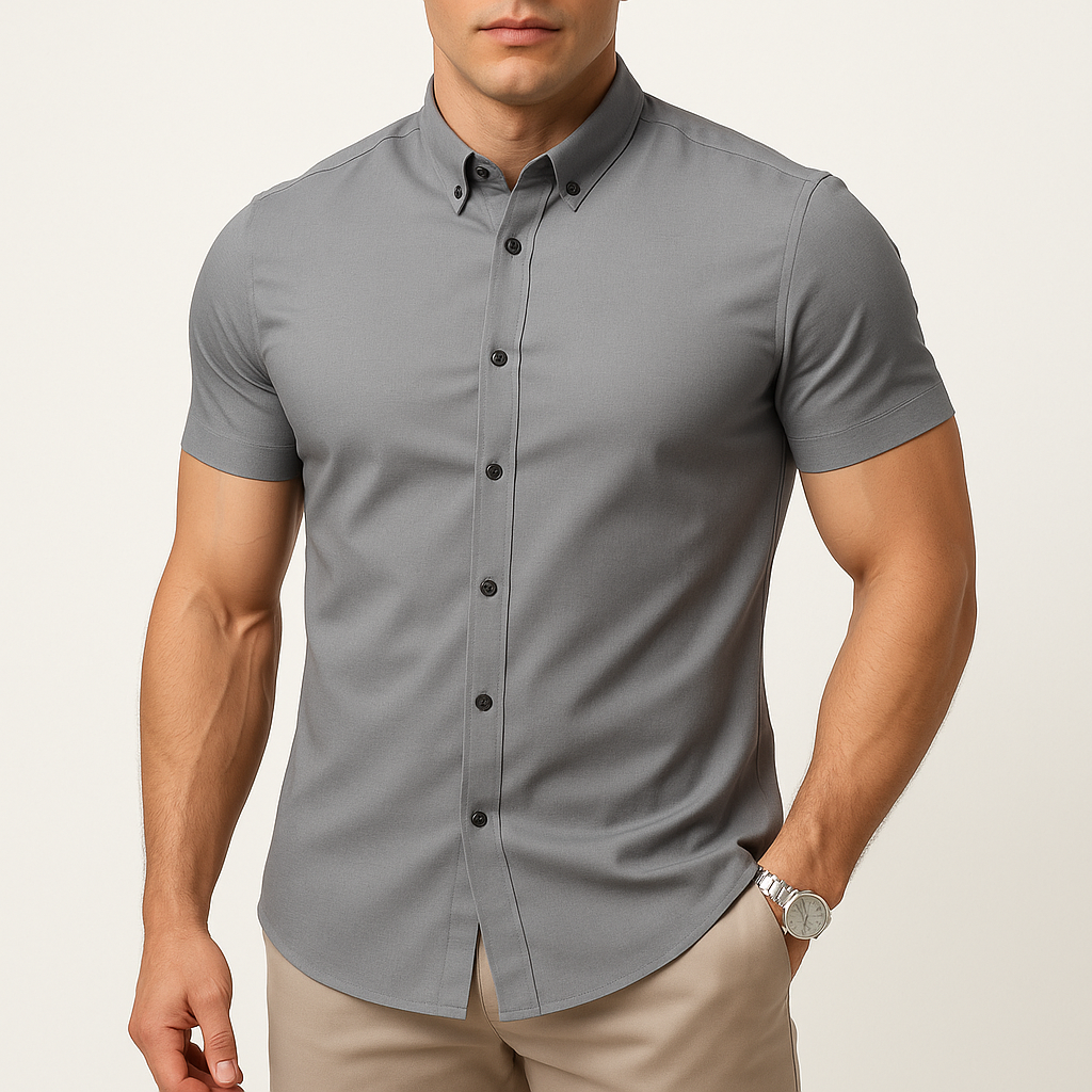Tomasz | Koszula Męska Krótki Rękaw Slim Fit