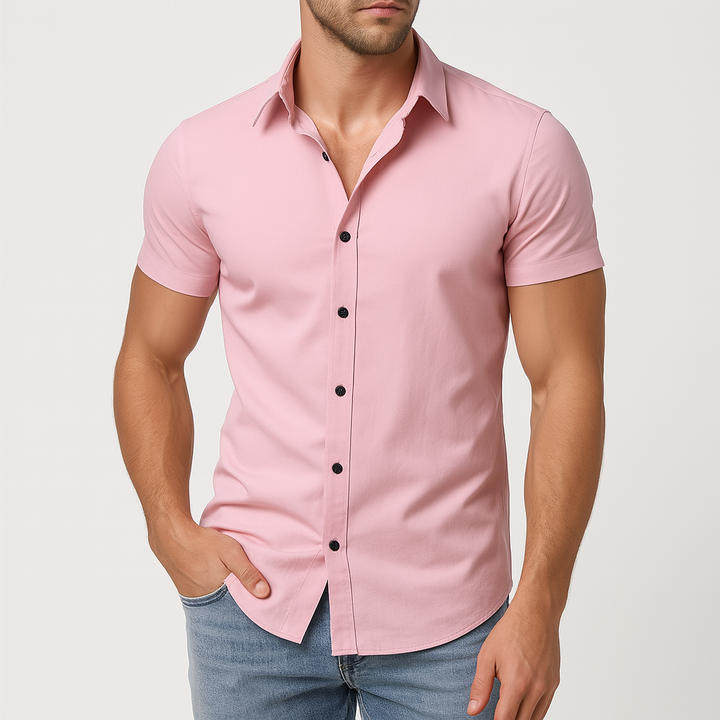 Tomasz | Koszula Męska Krótki Rękaw Slim Fit