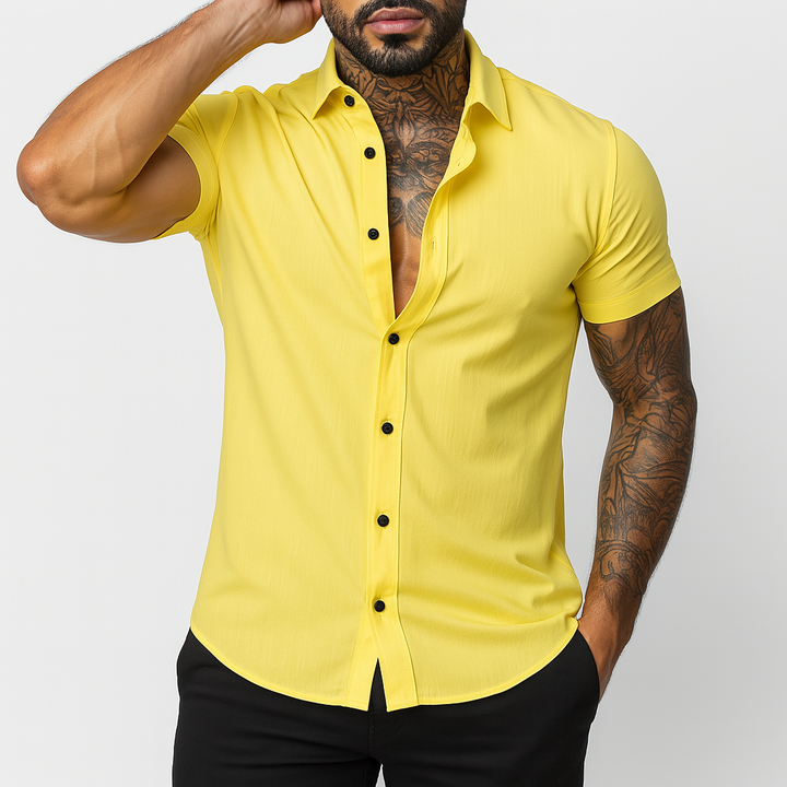 Tomasz | Koszula Męska Krótki Rękaw Slim Fit
