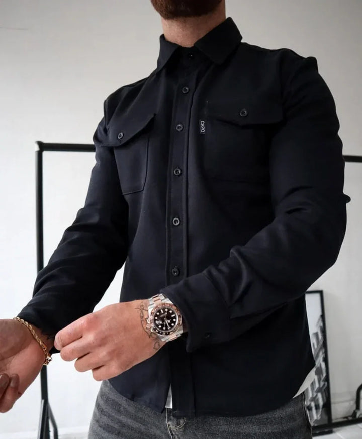 Tomasz | Koszula męska overshirt z kieszeniami na piersi