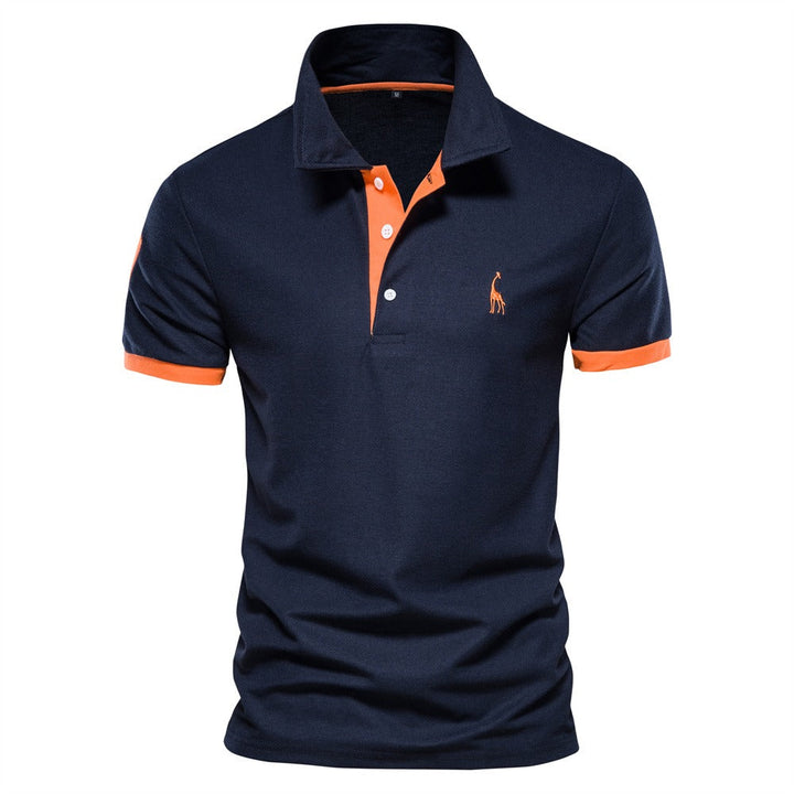 Marcin | Koszulka Polo Męska Smart Casual Oddychająca Kolorowe Detale