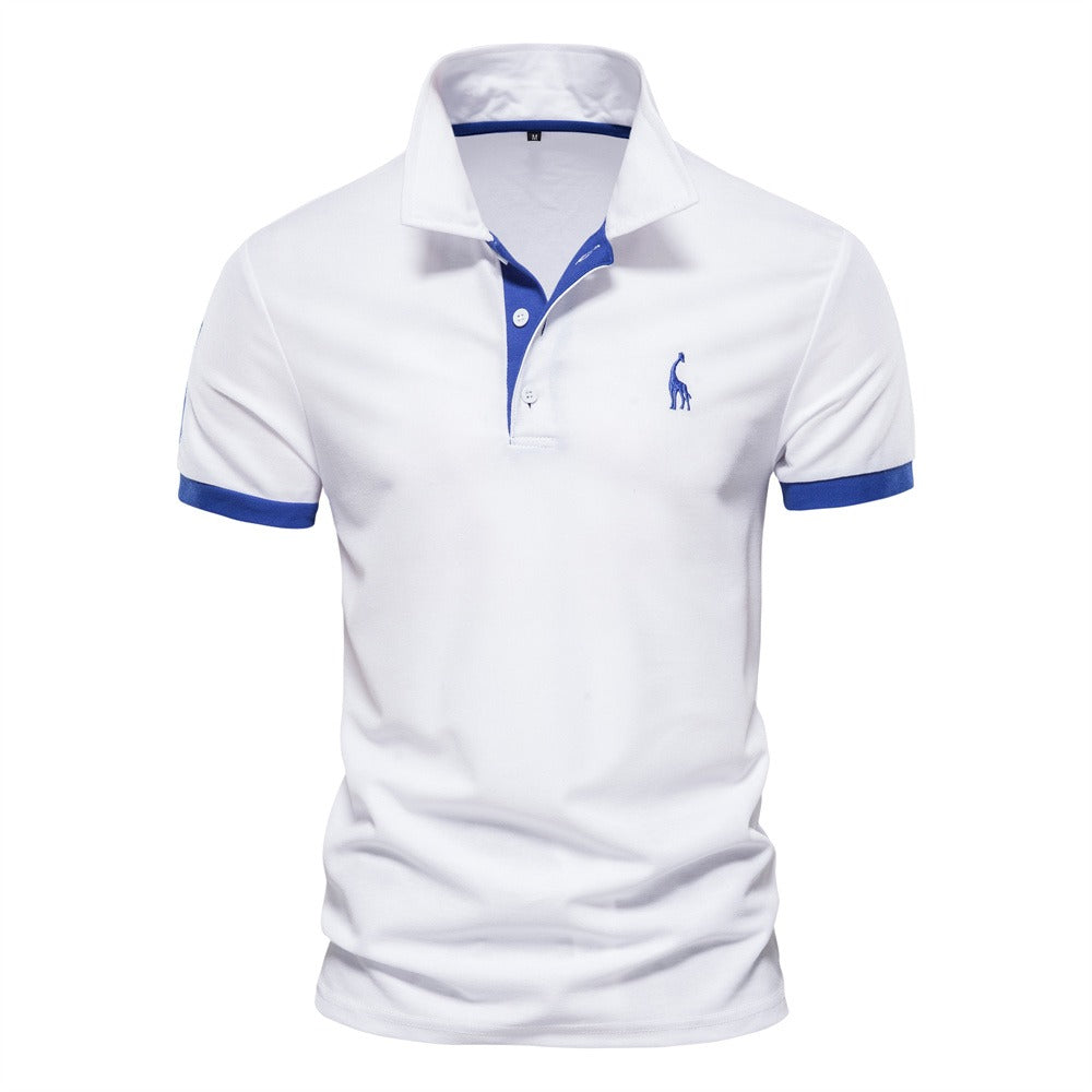 Marcin | Koszulka Polo Męska Smart Casual Oddychająca Kolorowe Detale