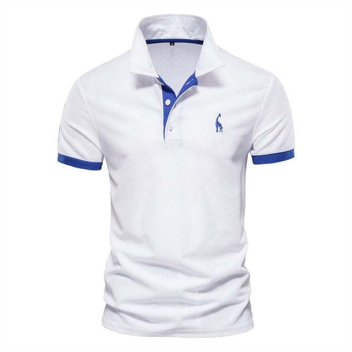 Marcin | Koszulka Polo Męska Smart Casual Oddychająca Kolorowe Detale