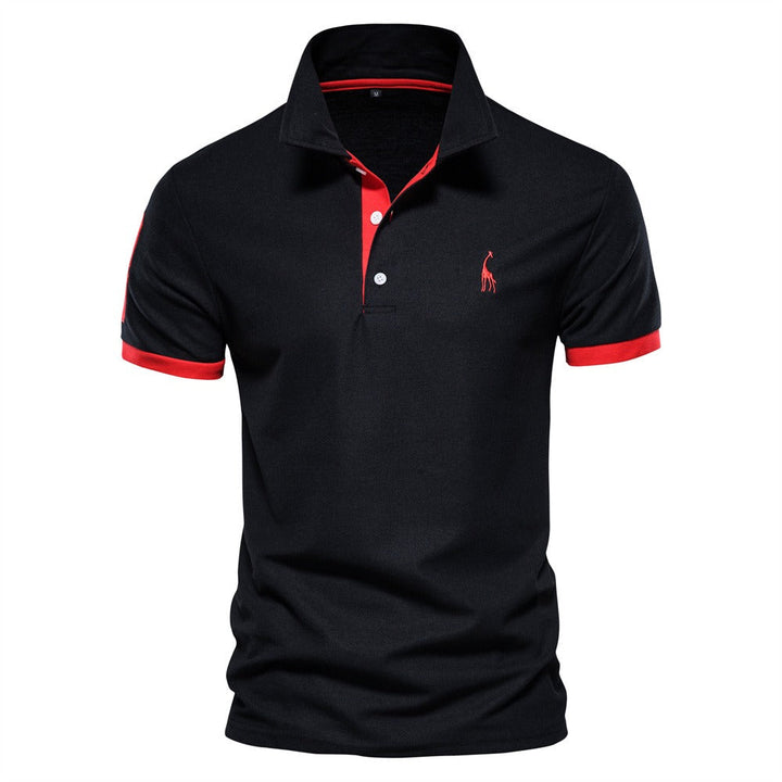 Marcin | Koszulka Polo Męska Smart Casual Oddychająca Kolorowe Detale