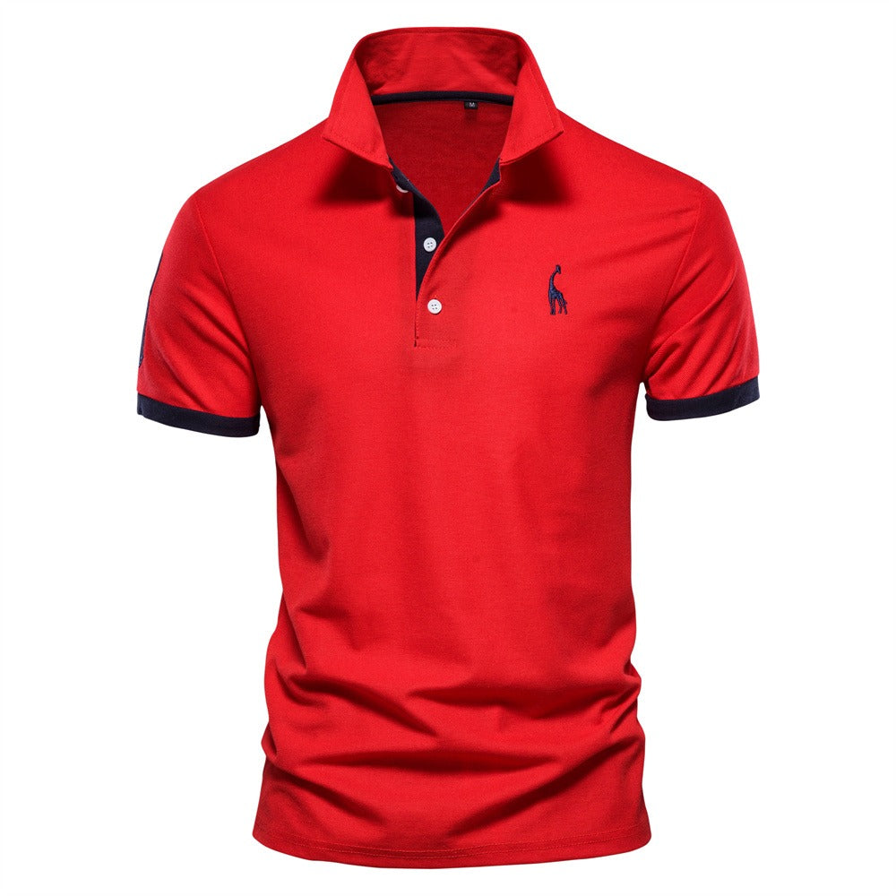 Marcin | Koszulka Polo Męska Smart Casual Oddychająca Kolorowe Detale