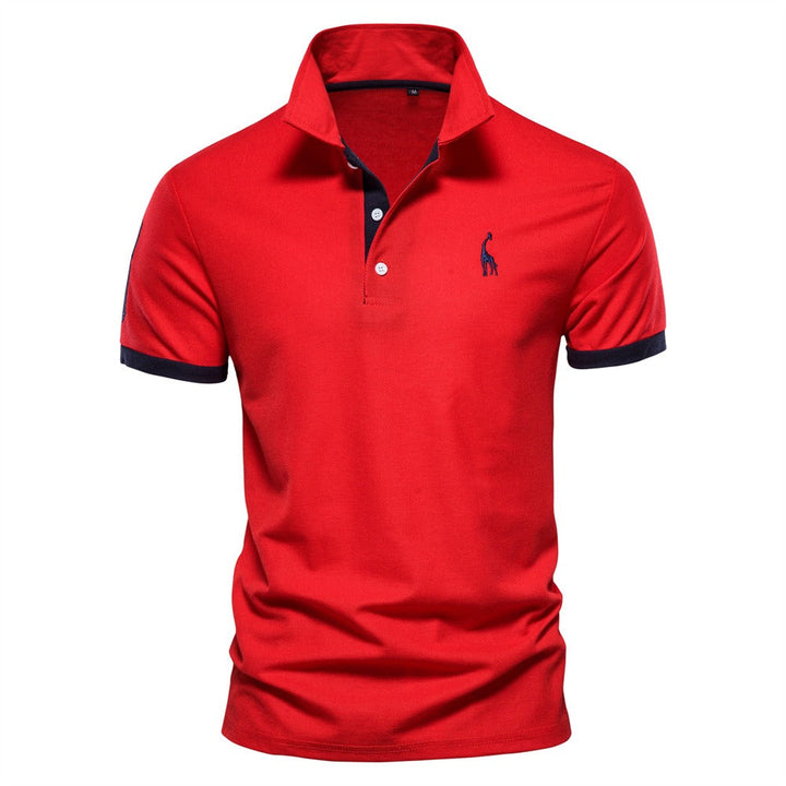 Marcin | Koszulka Polo Męska Smart Casual Oddychająca Kolorowe Detale