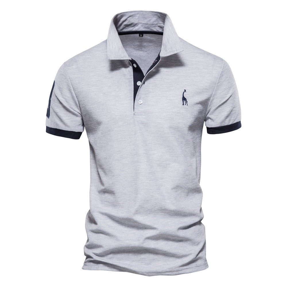 Marcin | Koszulka Polo Męska Smart Casual Oddychająca Kolorowe Detale