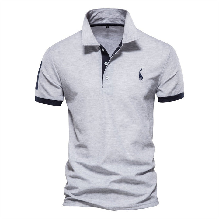 Marcin | Koszulka Polo Męska Smart Casual Oddychająca Kolorowe Detale