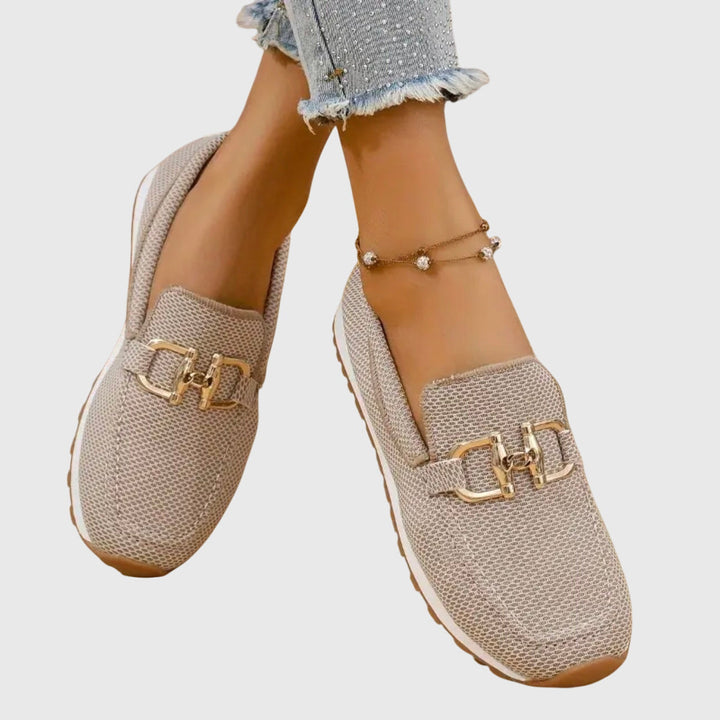 Weronika | Sneakersy damskie wsuwane z ozdobnym detalem