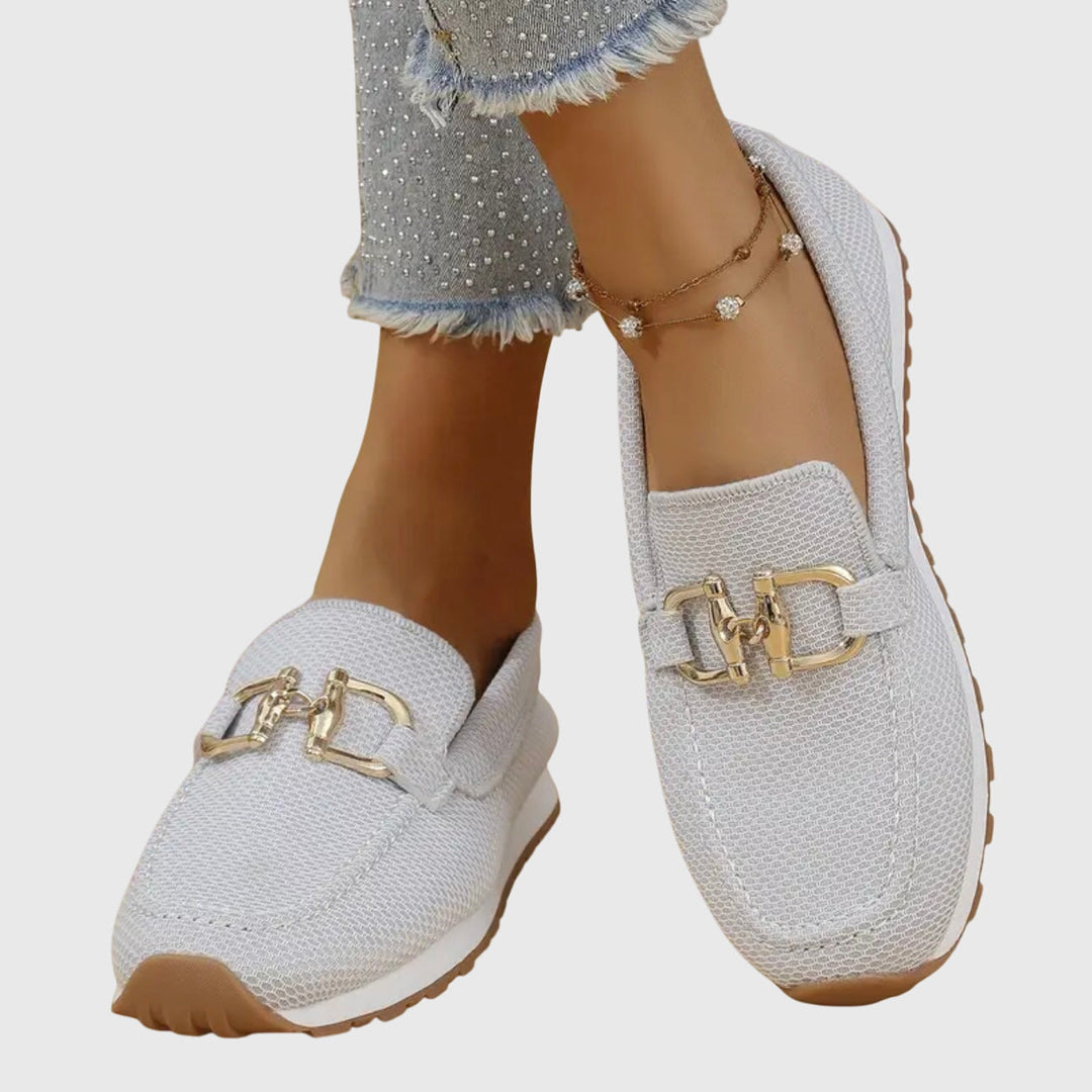Weronika | Sneakersy damskie wsuwane z ozdobnym detalem