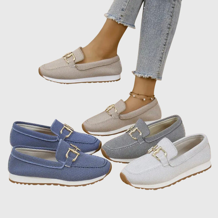Weronika | Sneakersy damskie wsuwane z ozdobnym detalem