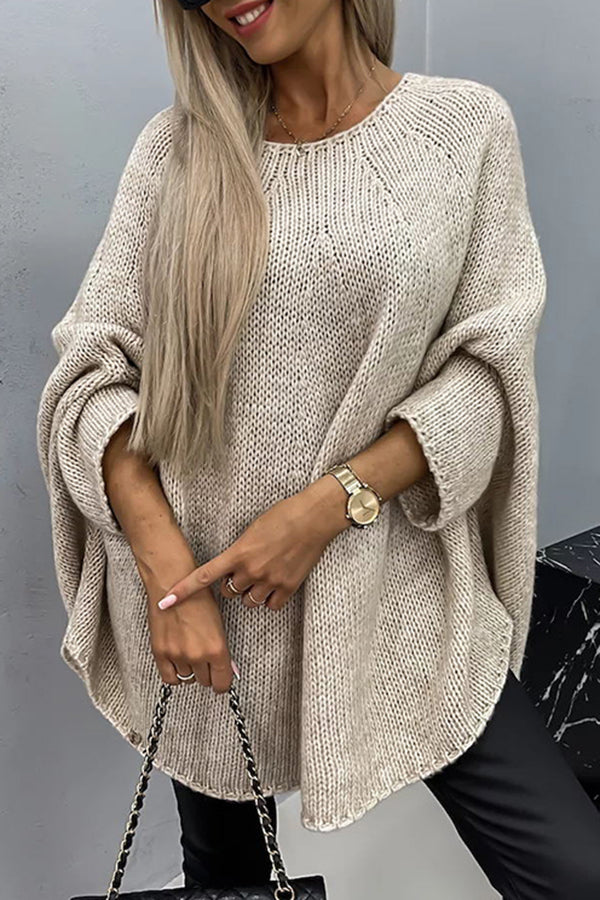 Joanna | Sweter damski oversize z rękawami nietoperz