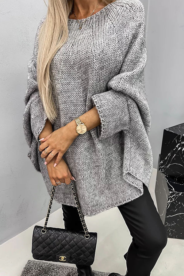 Joanna | Sweter damski oversize z rękawami nietoperz