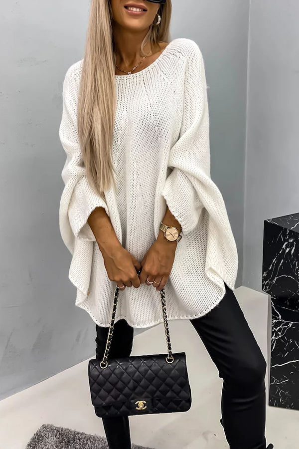Joanna | Sweter damski oversize z rękawami nietoperz