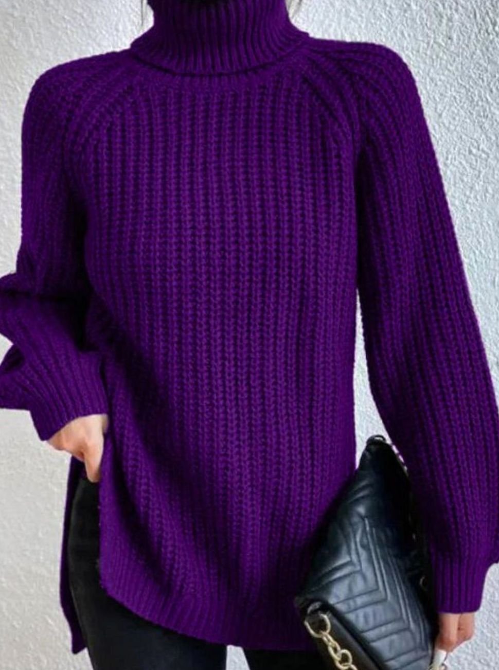 Beata | Sweter damski oversize z golfem
