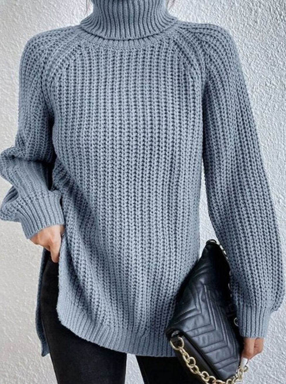 Beata | Sweter damski oversize z golfem