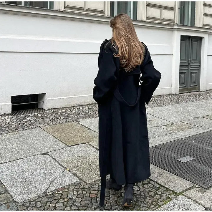 Paulina | Trencz damski dwurzędowy z paskiem