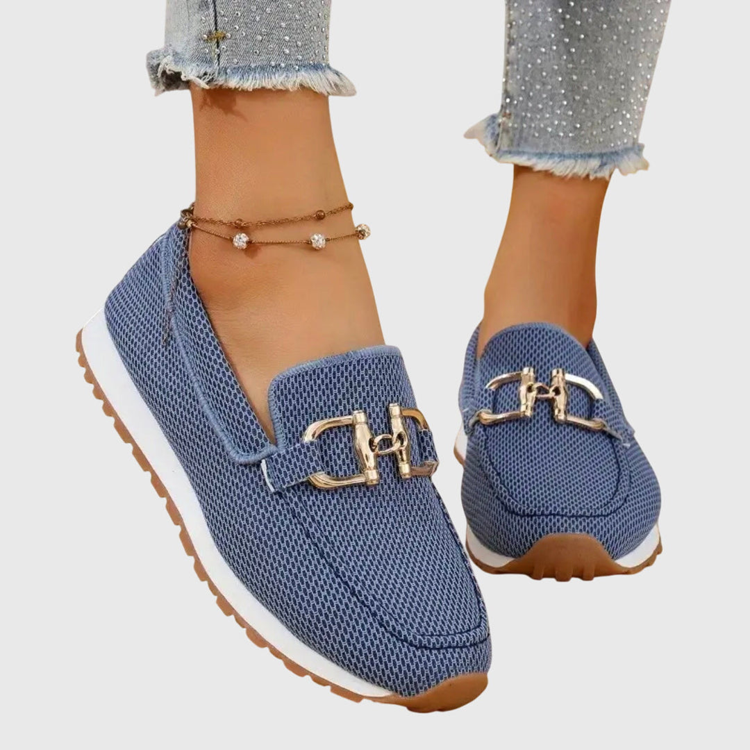 Weronika | Sneakersy damskie wsuwane z ozdobnym detalem