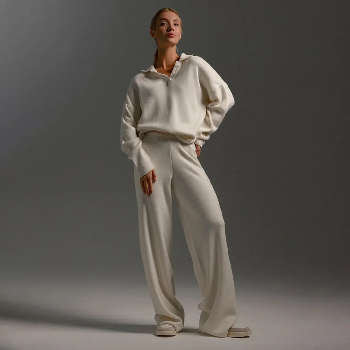 Paulina | Komplet dresowy damski oversize z szerokimi spodniami
