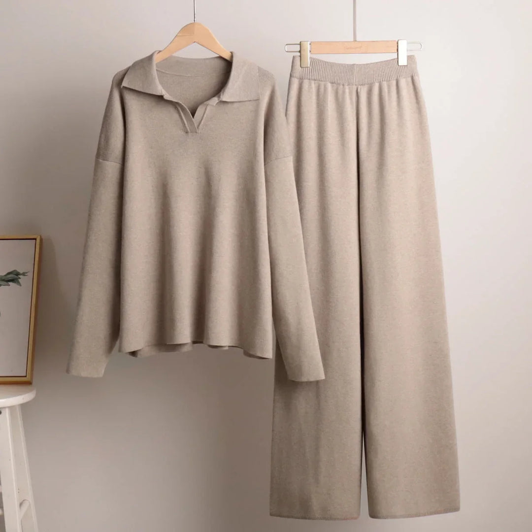 Paulina | Komplet dresowy damski oversize z szerokimi spodniami