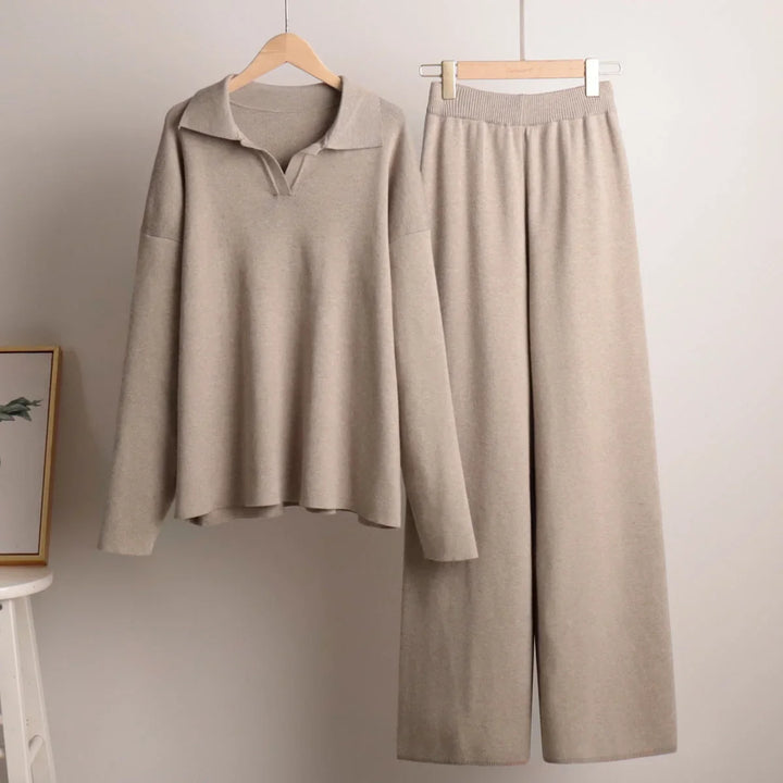 Paulina | Komplet dresowy damski oversize z szerokimi spodniami