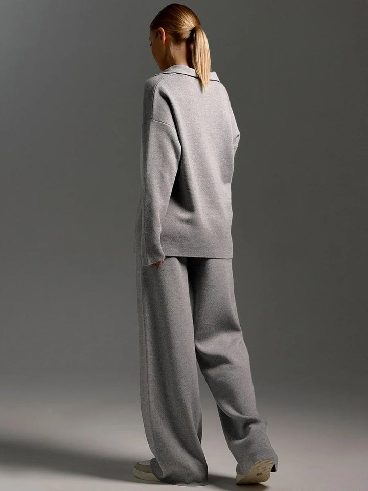 Paulina | Komplet dresowy damski oversize z szerokimi spodniami
