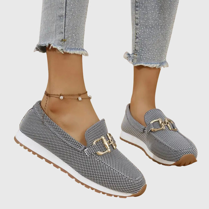 Weronika | Sneakersy damskie wsuwane z ozdobnym detalem
