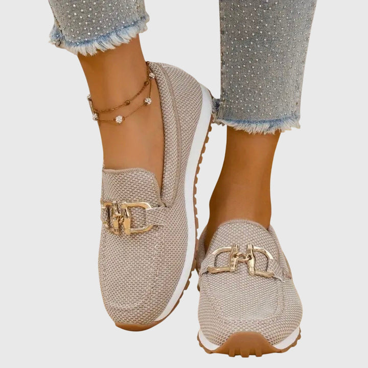 Weronika | Sneakersy damskie wsuwane z ozdobnym detalem