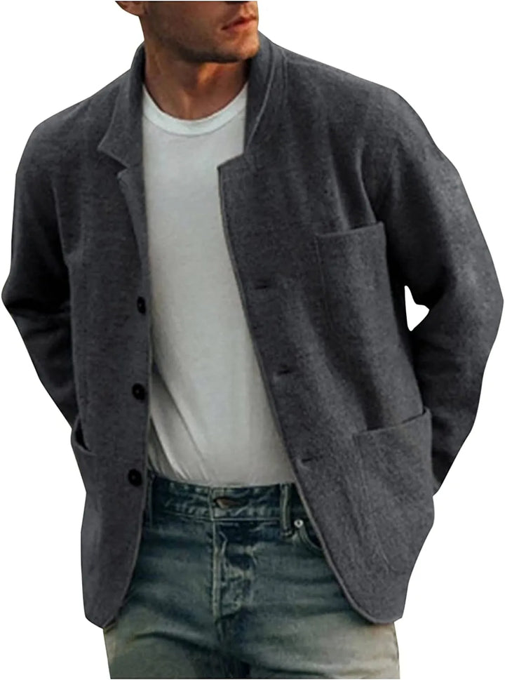 Franciszek | Kardigan męska casual regular fit z kieszeniami